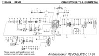 [ABU] Genuine Spare Parts for REVO ELITE-L GUNMETAL Product code: 1135484 **Back-order (Shipping in 3-4 weeks after receiving order)