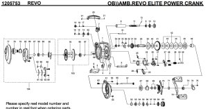 Photo1: [ABU] Genuine Spare Parts for REVO ELITE POWER CRANK Product code:1205753 **Back-order (Shipping in 3-4 weeks after receiving order)