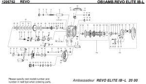 Photo1: [ABU] Genuine Spare Parts for REVO ELITE IB-L Product code:1205752 **Back-order (Shipping in 3-4 weeks after receiving order)