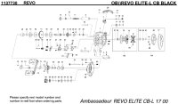[ABU] Genuine Spare Parts for REVO ELITE-L CB BLACK Product code:1137730 **Back-order (Shipping in 3-4 weeks after receiving order)