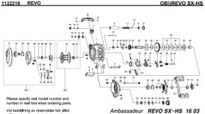 Photo1: [ABU] Genuine Spare Parts for REVO SX-HS Product code:1122218**Back-order (Shipping in 3-4 weeks after receiving order)