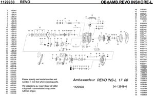 Photo1: [ABU] Genuine Spare Parts for REVO INSHORE-L Product code: 1129930 **Back-order (Shipping in 3-4 weeks after receiving order)