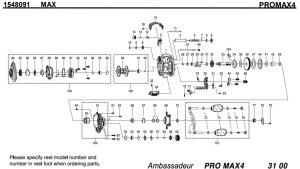 Photo1: [ABU] Genuine Spare Parts for 2021 PROMAX4 Product code: 1548091 **Back-order (Shipping in 3-4 weeks after receiving order)