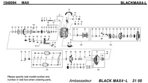 Photo1: [ABU] Genuine Spare Parts for 2021 BLACKMAX4-L Product code: 1548094 **Back-order (Shipping in 3-4 weeks after receiving order)