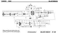 [ABU] Genuine Spare Parts for 2021 BLACKMAX4 Product code: 1548093 **Back-order (Shipping in 3-4 weeks after receiving order)