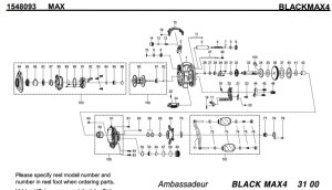 Photo1: [ABU] Genuine Spare Parts for 2021 BLACKMAX4 Product code: 1548093 **Back-order (Shipping in 3-4 weeks after receiving order)