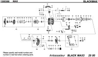 [ABU] Genuine Spare Parts for 2016 BLACKMAX3 Product code: 1365366 **Back-order (Shipping in 3-4 weeks after receiving order)