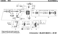 [ABU] Genuine Spare Parts for 2016 BLACKMAX3-L Product code: 1365368 **Back-order (Shipping in 3-4 weeks after receiving order)