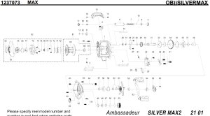 Photo1: [ABU] Genuine Spare Parts for 2012 BLACKMAX2 / SILVERMAX2 / PROMAX2 SILVERMAX2 Product code: 1237073 **Back-order (Shipping in 3-4 weeks after receiving order)