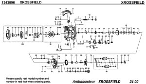 Photo1: [ABU] Genuine Spare Parts for XROSSFIELD Product code: 1343896 **Back-order (Shipping in 3-4 weeks after receiving order)