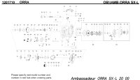 [ABU] Genuine Spare Parts for ORRA SX-L Product code: 1201710 **Back-order (Shipping in 3-4 weeks after receiving order)