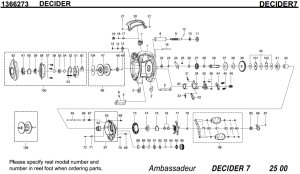 Photo1: [ABU] Genuine Spare Parts for DECIDER 7 Product code: 1366273 **Back-order (Shipping in 3-4 weeks after receiving order)