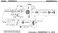 [ABU] Genuine Spare Parts for XROSSFIELD 7-L Product code: 1400465 **Back-order (Shipping in 3-4 weeks after receiving order)