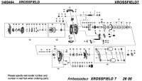 [ABU] Genuine Spare Parts for XROSSFIELD 7 Product code: 1400464 **Back-order (Shipping in 3-4 weeks after receiving order)