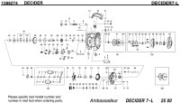 [ABU] Genuine Spare Parts for DECIDER 7-L Product code: 1366274 **Back-order (Shipping in 3-4 weeks after receiving order)