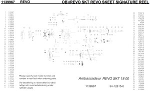 Photo1: [ABU] Genuine Spare Parts for REVO SKT REVO SKEET SIGNATURE REEL Product code: 1139967 **Back-order (Shipping in 3-4 weeks after receiving order)