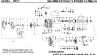[ABU] Genuine Spare Parts for REVO ELITE POWER CRANK HS Product code: 1205755 **Back-order (Shipping in 3-4 weeks after receiving order)