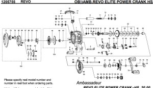 Photo1: [ABU] Genuine Spare Parts for REVO ELITE POWER CRANK HS Product code: 1205755 **Back-order (Shipping in 3-4 weeks after receiving order)