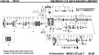 [ABU] Genuine Spare Parts for REVO LTZ AE74-RACING LIMITED7 Product code: 1362146**Back-order (Shipping in 3-4 weeks after receiving order)
