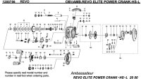 [ABU] Genuine Spare Parts for REVO ELITE POWER CRANK HS-L Product code: 1205756 **Back-order (Shipping in 3-4 weeks after receiving order)