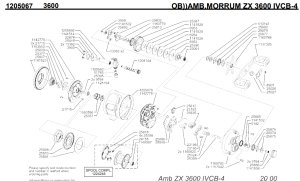 Photo1: [ABU] Genuine Spare Parts for MORRUM ZX 3600 IVCB-4 Product code: 1205067 **Back-order (Shipping in 3-4 weeks after receiving order)