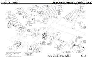Photo1: [ABU] Genuine Spare Parts for MORRUM ZX 3600LJ IVCB Product code: 1141075 **Back-order (Shipping in 3-4 weeks after receiving order)