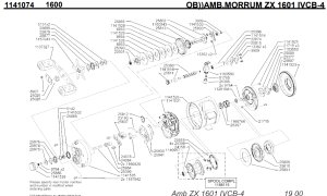 Photo1: [ABU] Genuine Spare Parts for MORRUM ZX 1601 IVCB-4 Product code: 1141074 **Back-order (Shipping in 3-4 weeks after receiving order)