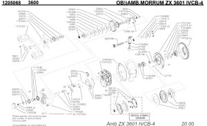 Photo1: [ABU] Genuine Spare Parts for MORRUM ZX 3601 IVCB-4 Product code: 1205068 **Back-order (Shipping in 3-4 weeks after receiving order)