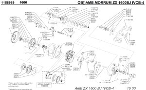 Photo1: [ABU] Genuine Spare Parts for MORRUM ZX 1600BJ IVCB-4 Product code: 1156989 **Back-order (Shipping in 3-4 weeks after receiving order)