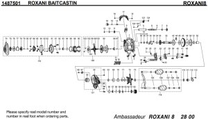 Photo1: [ABU] Genuine Spare Parts for ROXANI 8 Product code: 1487501 **Back-order (Shipping in 3-4 weeks after receiving order)