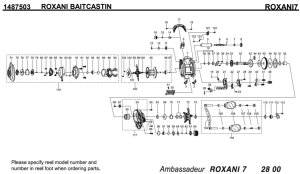 Photo1: [ABU] Genuine Spare Parts for ROXANI 7 Product code: 1487503 **Back-order (Shipping in 3-4 weeks after receiving order)