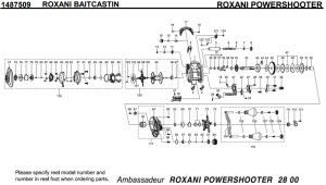 Photo1: [ABU] Genuine Spare Parts for ROXANI POWERSHOOTER Product code: 1487509 **Back-order (Shipping in 3-4 weeks after receiving order)