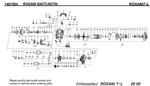 Photo1: [ABU] Genuine Spare Parts for ROXANI 7-L Product code: 1487504 **Back-order (Shipping in 3-4 weeks after receiving order)
