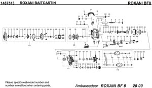 Photo1: [ABU] Genuine Spare Parts for ROXANI BF8 Product code: 1487513 **Back-order (Shipping in 3-4 weeks after receiving order)
