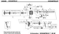 [ABU] Genuine Spare Parts for 16 OCEANFIELD 7 Product code: 1400466 **Back-order (Shipping in 3-4 weeks after receiving order)