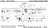 [ABU] Genuine Spare Parts for SALTY STAGE CONCEPT-FREE Product code: 1487507 **Back-order (Shipping in 3-4 weeks after receiving order)
