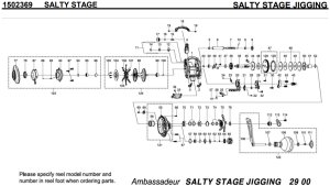 Photo1: [ABU] Genuine Spare Parts for SALTY STAGE JIGGING Product code: 1502369 **Back-order (Shipping in 3-4 weeks after receiving order)