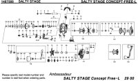 [ABU] Genuine Spare Parts for SALTY STAGE CONCEPT-FREE-L Product code: 1487508 **Back-order (Shipping in 3-4 weeks after receiving order)