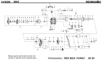 [ABU] Genuine Spare Parts for 2017 REDMAX FUNE 3 Product code: 1418228 **Back-order (Shipping in 3-4 weeks after receiving order)