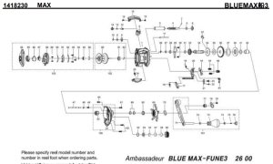 Photo1: [ABU] Genuine Spare Parts for BLUEMAX FUNE 3 Product code: 1418230 **Back-order (Shipping in 3-4 weeks after receiving order)