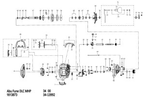 Photo1: [ABU] Genuine Spare Parts for Fune DLC MHP Product code: 1613873 **Back-order (Shipping in 3-4 weeks after receiving order)
