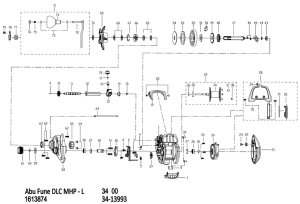 Photo1: [ABU] Genuine Spare Parts for Fune DLC MHP-L Product code: 1613874 **Back-order (Shipping in 3-4 weeks after receiving order)