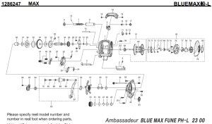 Photo1: [ABU] Genuine Spare Parts for BLUEMAX FUNE-L Product code: 1286247 **Back-order (Shipping in 3-4 weeks after receiving order)