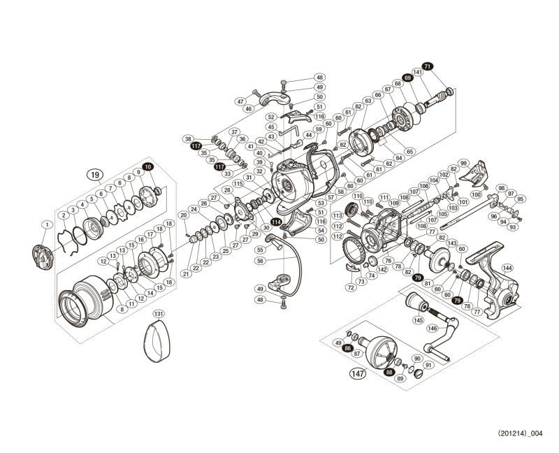 [SHIMANO] Genuine Spare Parts for 15 TWIN POWER SW 5000XG Product Code: 033178 **Back-order (Shipping in 3-4 weeks after receiving order)