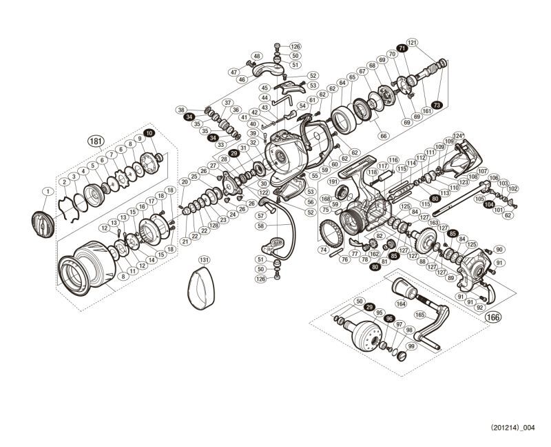 [SHIMANO] Genuine Spare Parts for 13 STELLA SW 6000PG Product Code: 030672 **Back-order (Shipping in 3-4 weeks after receiving order)