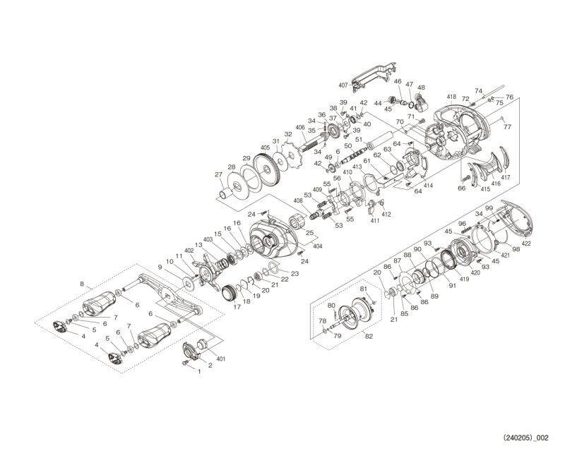 [SHIMANO] Genuine Spare Parts for 24 SLX 71XG LEFT Product code: 047007 **Back-order (Shipping in 3-4 weeks after receiving order)