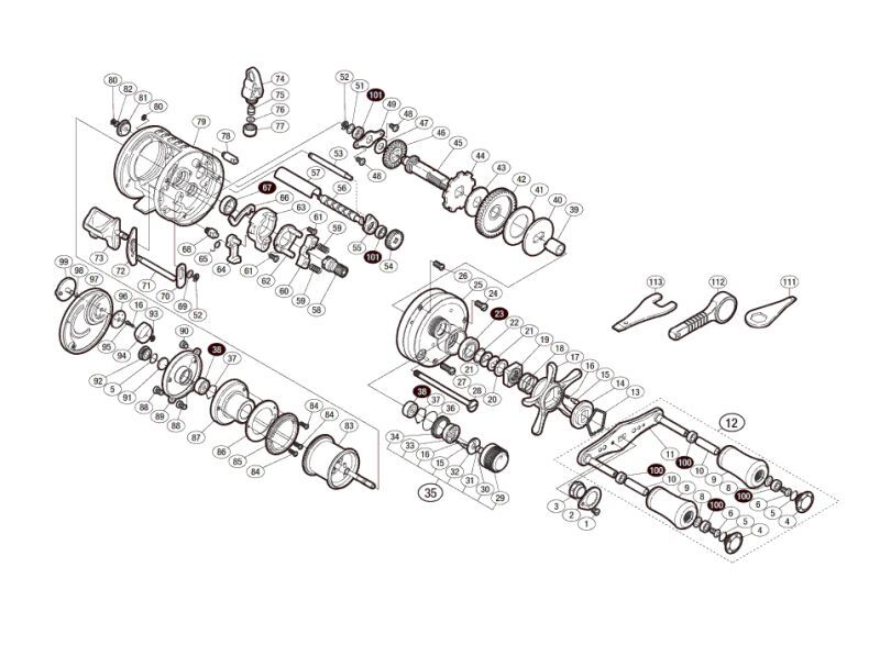 SHIMANO] Genuine Spare Parts for 09 CARDIFF DC 50S DC Product code