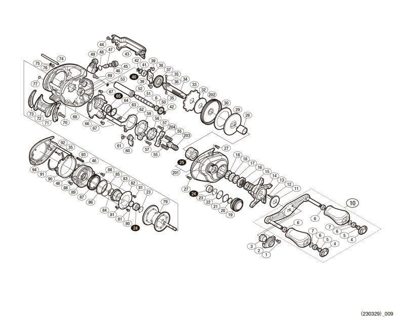 SHIMANO] Genuine Spare Parts for 19 SLX MGL 70 HG Product code