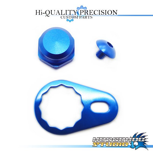 Photo1: 【DAIWA】 Handle Lock Nut Set B-type 【M size】 SAPPHIRE BLUE (1)