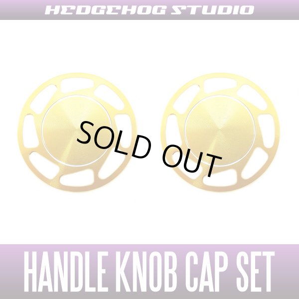 Photo1: 【Abu】 Handle Knob Cap Set 【L size】 Ver.2 Superior GOLD (1)